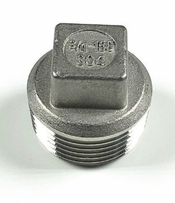 Stainless Steel 201 304 Quadragon Plug Head Nipple Connector for Casting Pipe Fitting