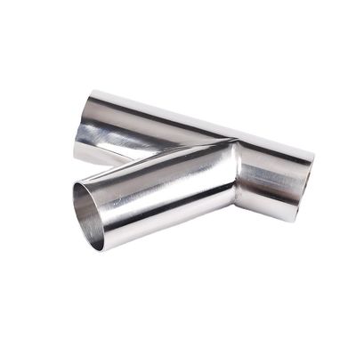Casting RTS Stainless Steel 304 316 Sanitary Lateral Tee Pipe Fitting 45 degree Y branch