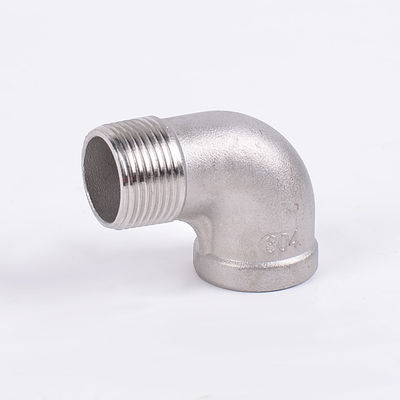 Round Head Code Stainless Steel 304 Double Male Threaded 90 Degree Elbow Pipe Fittings