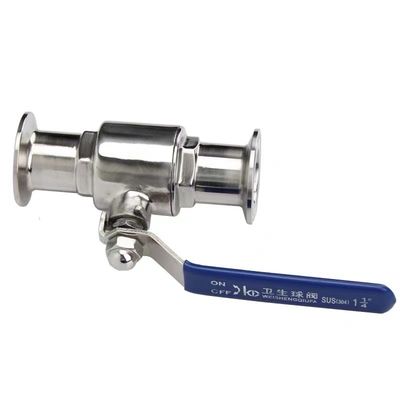 2 Way Straight Ball Valve DIN SMS WZ Sanitary Stainless Steel 304 316 316L Tri Clamp