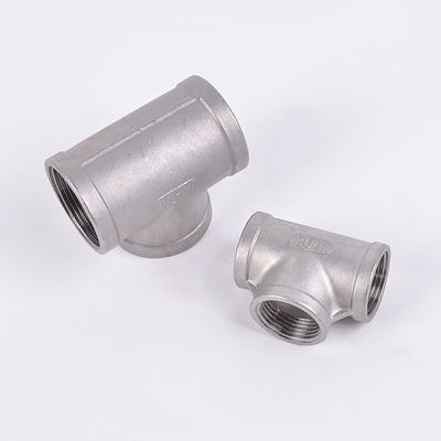 Sanitary Stainless Steel Pipe Fittings Round Head Code Casting Female Tee in 201 304
