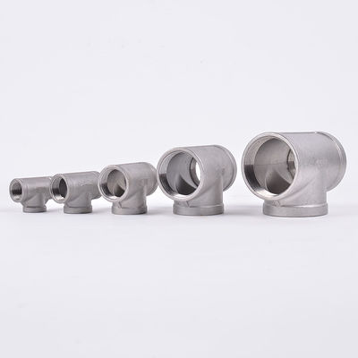 Sanitary Stainless Steel Pipe Fittings Round Head Code Casting Female Tee in 201 304