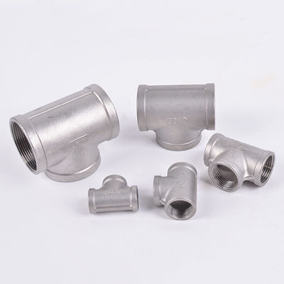 Sanitary Stainless Steel Pipe Fittings Round Head Code Casting Female Tee in 201 304