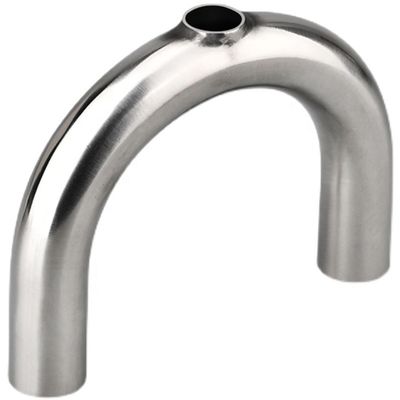 RTS Sanitary 304 316L Stainless Steel U-Type Tee for Hygienic Grade Silver 1/2''-12.0