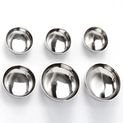 304 316L Welded Oval Head Cap Sanitary Stainless Steel Spherical Cap Pipe Fitting