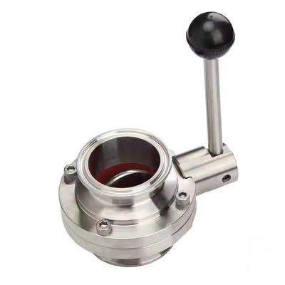 Food Grade Quick Installation Butterfly Valve DIN 3A SMS Stainless Steel 304 316 316L