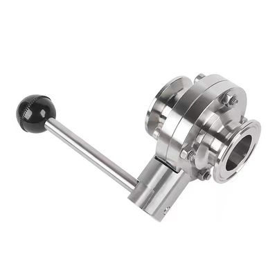 Food Grade Quick Installation Butterfly Valve DIN 3A SMS Stainless Steel 304 316 316L