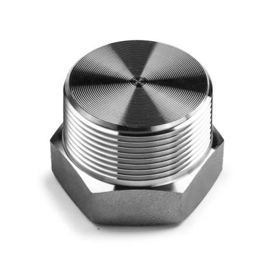 Silver Forged High Pressure NPT Male Hex Plug For Stainless Steel 304 316 316L