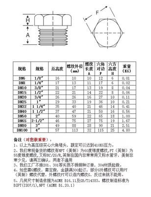 Silver Forged High Pressure NPT Male Hex Plug For Stainless Steel 304 316 316L