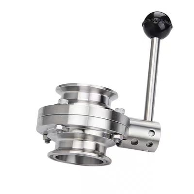Food Grade Quick Installation Butterfly Valve DIN 3A SMS Stainless Steel 304 316 316L