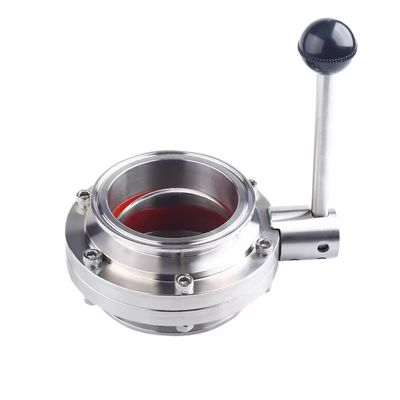 Food Grade Quick Installation Butterfly Valve DIN 3A SMS Stainless Steel 304 316 316L