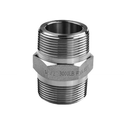 SS304 316 316L High Pressure Forged Hex Nipple 300 bar Male Thread Equal/Reducing Nipple