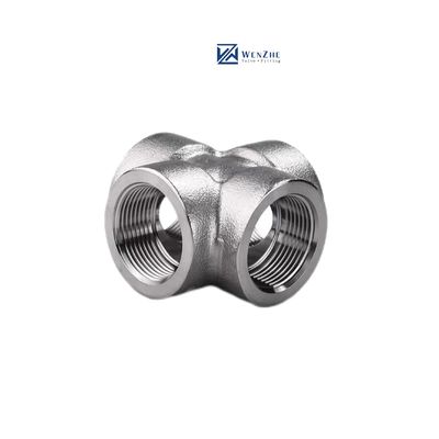 304 316 316L High Pressure Forged Carbon Steel Threaded/SW Cross 1/4''-4.0'' NPT BSPT