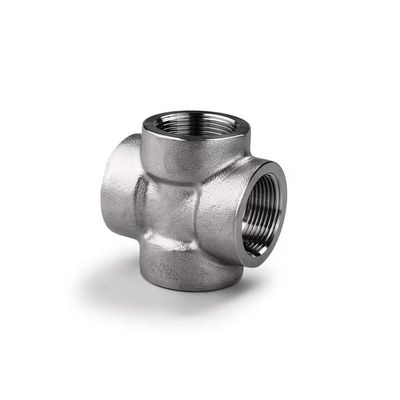 304 316 316L High Pressure Forged Carbon Steel Threaded/SW Cross 1/4''-4.0'' NPT BSPT