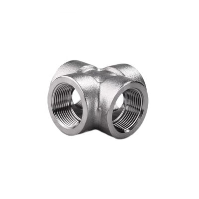 304 316 316L High Pressure Forged Carbon Steel Threaded/SW Cross 1/4''-4.0'' NPT BSPT