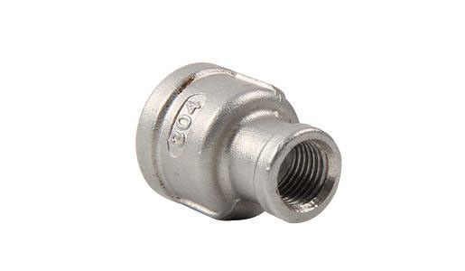 RTS Stainless Steel Reducing Straight Inner Wire Pipe Fitting Female Reduce Socket Coupling Silver