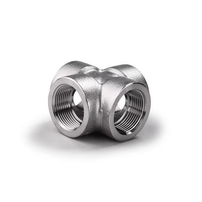 304 316 316L High Pressure Forged Carbon Steel Threaded/SW Cross 1/4''-4.0'' NPT BSPT