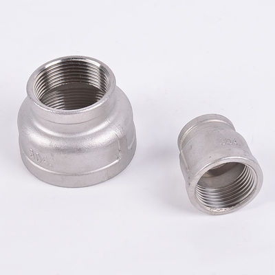 RTS Stainless Steel Reducing Straight Inner Wire Pipe Fitting Female Reduce Socket Coupling Silver