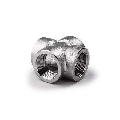 304 316 316L High Pressure Forged Carbon Steel Threaded/SW Cross 1/4''-4.0'' NPT BSPT