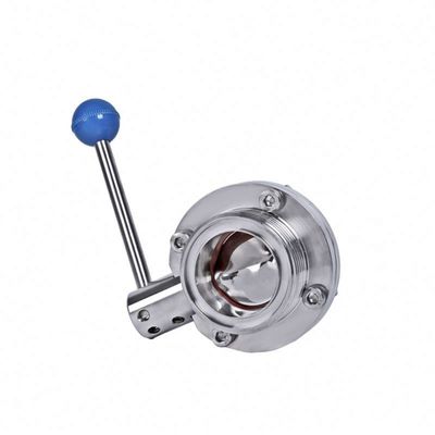 Sanitary Stainless Steel 304 316L Butterfly Valve for Pharmaceutical Easy to Install