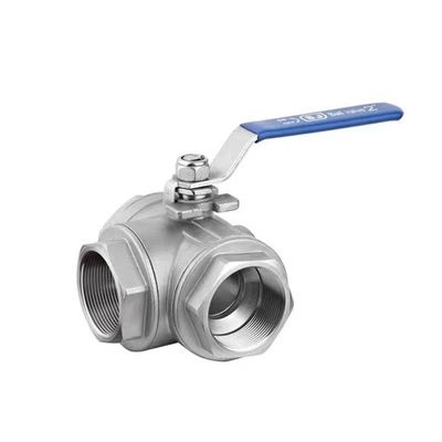 Cylindrical Head Code WZ SS201 304 316 3 Way Valve with Threaded End NPT BSP BSPT Silver