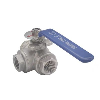 Cylindrical Head Code WZ SS201 304 316 3 Way Valve with Threaded End NPT BSP BSPT Silver