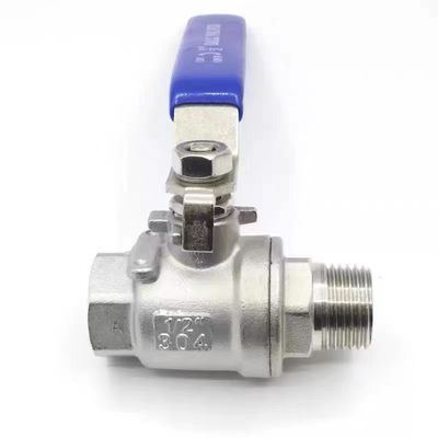 Stainless Steel 304 316 2PC Ball Valve NPT/BSP Thread 1/4''-4.0'' Connection Vinyl Handle Cover