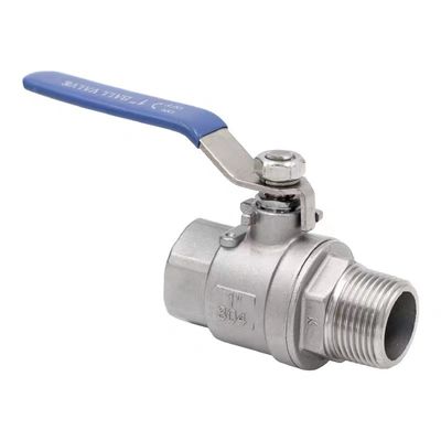 Stainless Steel 304 316 2PC Ball Valve NPT/BSP Thread 1/4''-4.0'' Connection Vinyl Handle Cover