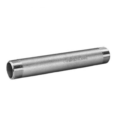 Forged Stainless Steel 304 316 316L Male Seamless Pipe Double Thread Barrel Nipple 1" DN25 NPT BSPT