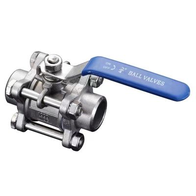 Silver Stainless Steel 201 304 316 Butt Weld Ball Valve with Manual Handle Control NPT BSP BSPT