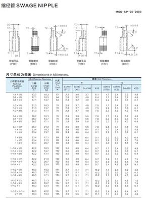 General Stainless Steel 304 316 316L Forged Eccentric Swaged Nipple 1/2"-4" DN25-DN100