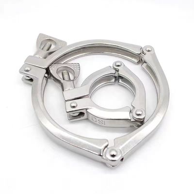 Customized Support Three Pieces Clamp Ferrule Stainless Steel 304 316 316L DIN SMS 3A