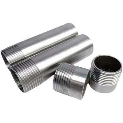 50mm Long SS304 NPT Single Nipple for 201 304 316 Silver Casting Stainless Steel