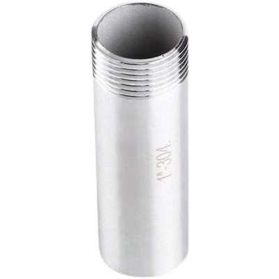 50mm Long SS304 NPT Single Nipple for 201 304 316 Silver Casting Stainless Steel