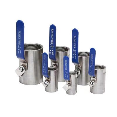 High Temperature Stainless Steel 201 NPT BSP Threaded Wide Ball Valve for Internal Screw