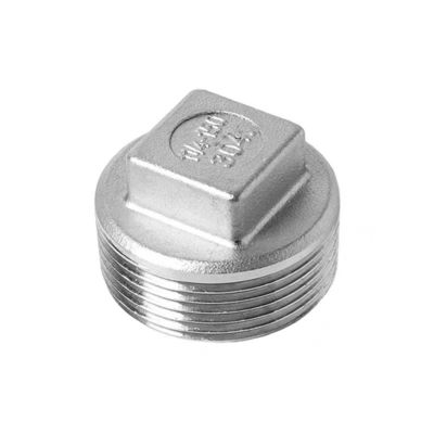 Square Plug Thread Square Plug Screw Pipe Head Fittings NPT BSP Stainless Steel 201 304
