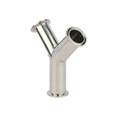 DIN Standard Sanitary Stainless Steel304 316 Pipe Fitting Tri Clamp Wyes Tee Y Type Tee