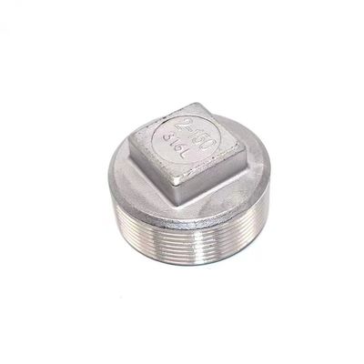 Square Plug Thread Square Plug Screw Pipe Head Fittings NPT BSP Stainless Steel 201 304