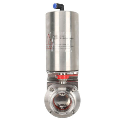 Food Industry Butterfly Valve with Stainless Steel Structure and ISO9001 Certification