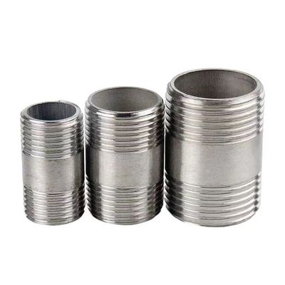 WZ 1/8"-4" Stainless Steel 201 301 316 NPT BSP Threaded Pipe Fitting NIPPLE Connector