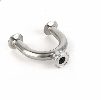 Hygienic Grade Stainless Steel U-Type Tee with Welding Connection and 180 Degree Elbow