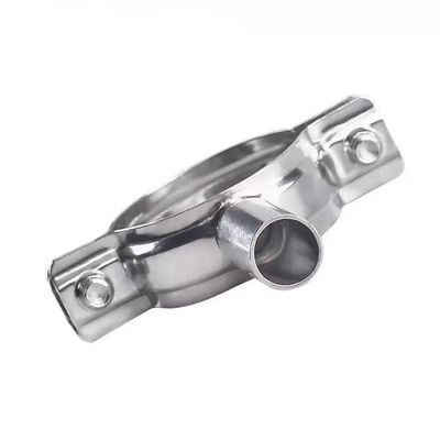 Round Head Code SS201304 Stainless Steel Tube Hanger Clamp 45mm Length with Polishing