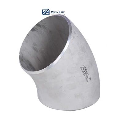 Stainless Steel 304 316 45 Degree Long Radius Elbow 1"-4" DN25-DN100 Head Code Cylindrical