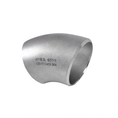 Stainless Steel 304 316 45 Degree Long Radius Elbow 1"-4" DN25-DN100 Head Code Cylindrical