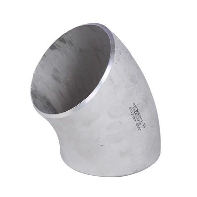 Stainless Steel 304 316 45 Degree Long Radius Elbow 1"-4" DN25-DN100 Head Code Cylindrical