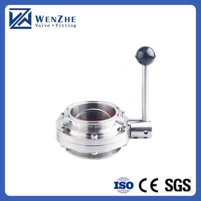 Structure BUTTERFLY DN15-200 Sanitary Stainless Steel 304 /316L Manual Tri Clamp Valve