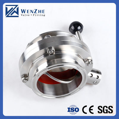 Structure BUTTERFLY DN15-200 Sanitary Stainless Steel 304 /316L Manual Tri Clamp Valve