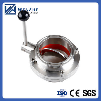 Structure BUTTERFLY DN15-200 Sanitary Stainless Steel 304 /316L Manual Tri Clamp Valve