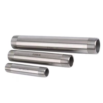 DN6*50-300mm Stainless Steel 201 304 Threaded Long Barrel Nipple for BSP Pipe Fittings