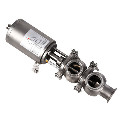 WZ Sanitary Stainless Steel 3 Way Pneumatic Stop Reversing Valve for Your Requirements